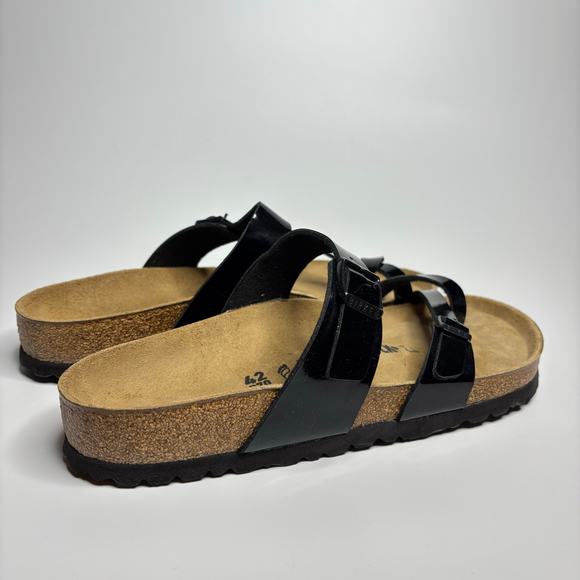 Birkenstock Mayari Toe-Loop Comfort Sandal in Black Patent - Picture 3 of 9